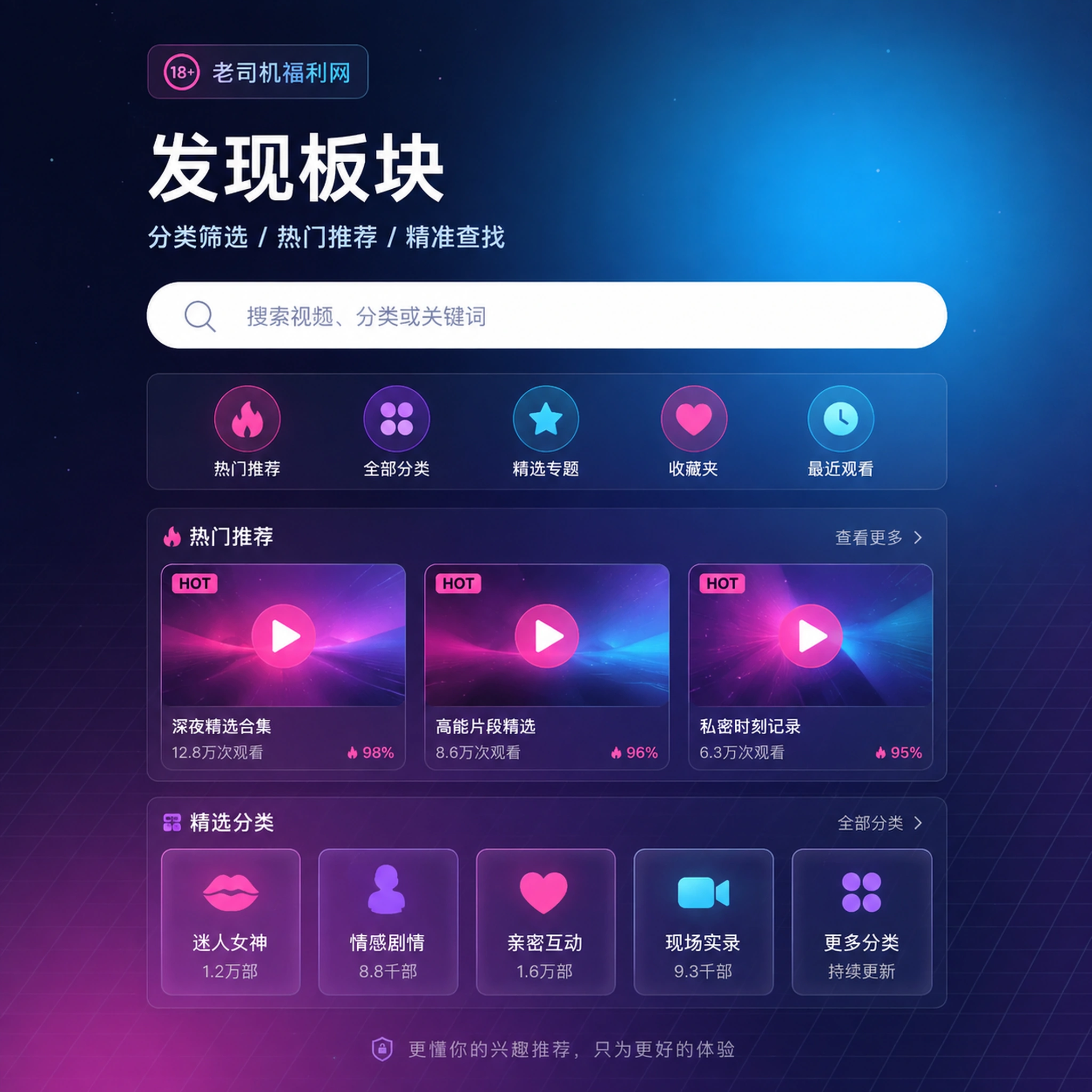 老司机发现频道热门动态与兴趣话题